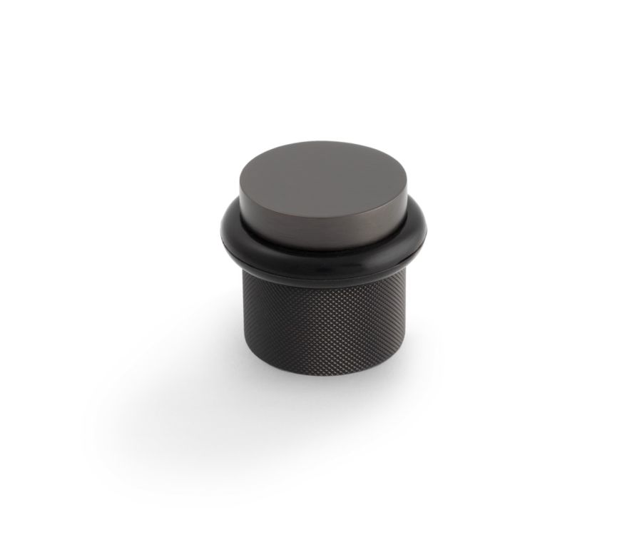 Valli Dark Bronze PVD Floor Mounted Knurled Door Stop | K1301EDPVD