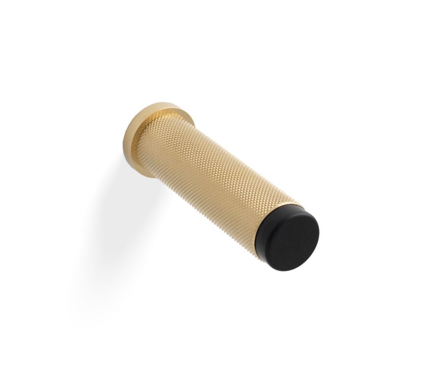Valli Polished Brass PVD Wall Mounted Knurled Door Stop | K1401PBPVD