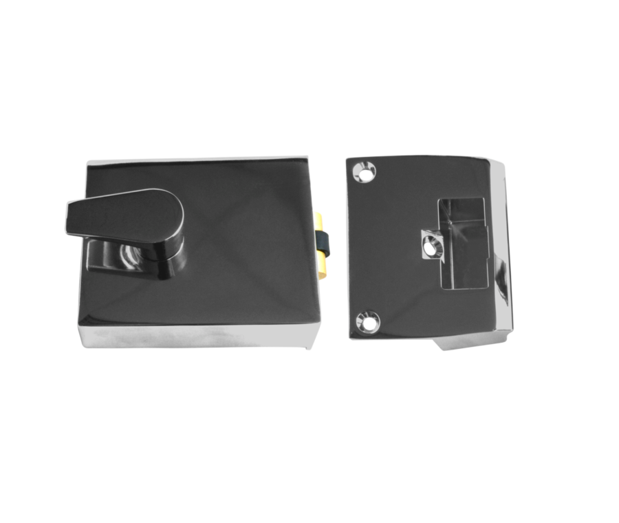 Union Polished Chrome 60mm Rollerbolt Rim Nightlatch | L1158-CH
