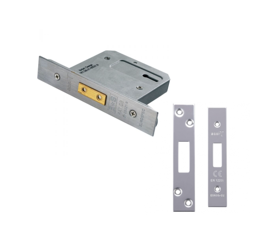 76mm Bright Stainless Steel Easi T 3 Lever Deadlock | LDS5330BSS