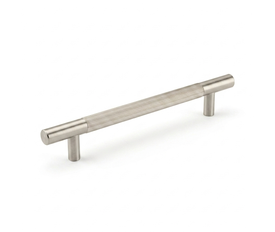 Satin Nickel Linear T Bar Pull Handle - 128mm c/c  |  IXC710BSN