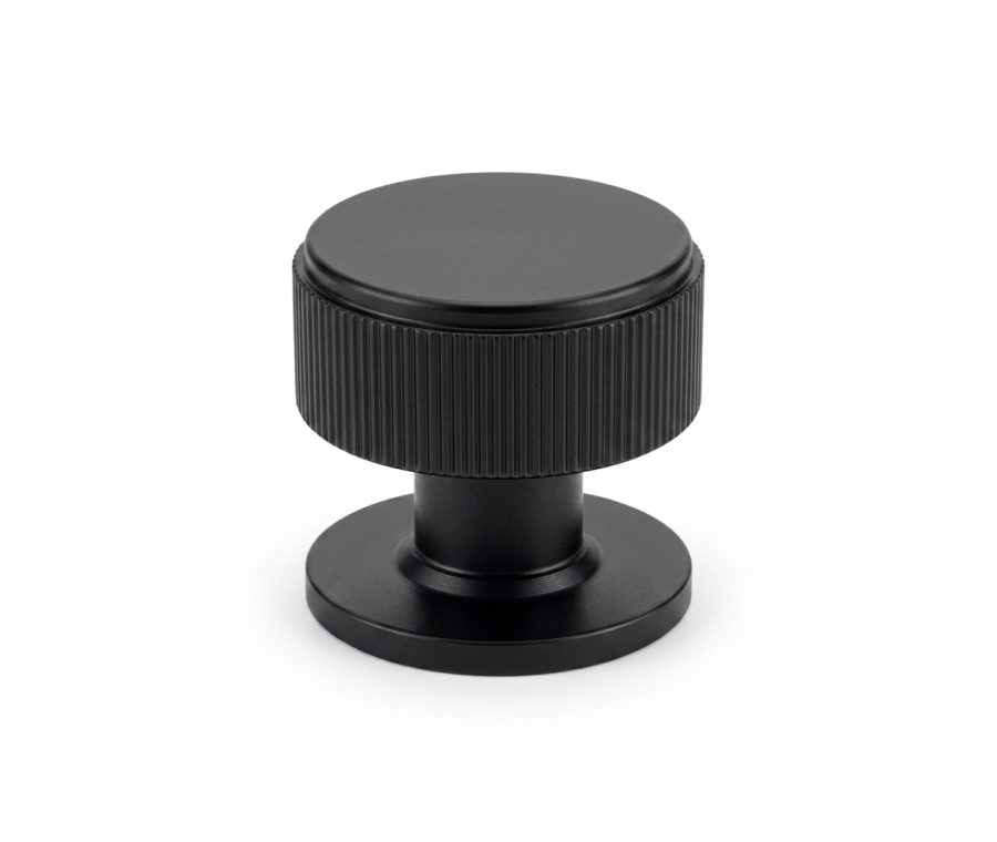 Matt Black Linear Cupboard Knob - 34mm dia. | IXC713MB