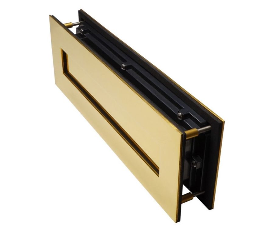 330 x 110mm PVD Brass Marine 316 Letter Plate Kit | LP400-PPB