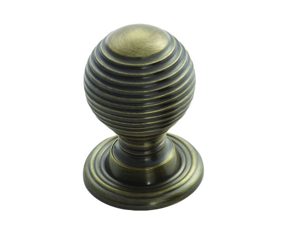Florentine Bronze 22mm Queen Anne Reeded Cupboard Knob | M1003FB