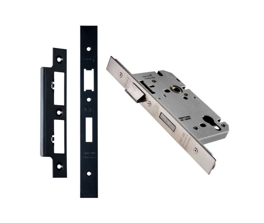Matt Black Easi T Din Standard Euro Profile Sashlock | DLS7260EPMB