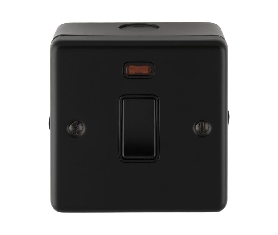 Eurolite Black Metal Clad 20Amp Double Pole Switch  |  MCB3241