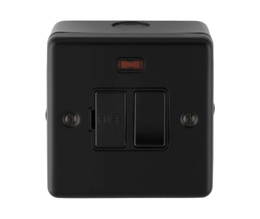 Eurolite Black Metal Clad 13 Amp Switched Fused Connection Unit | MCB4191