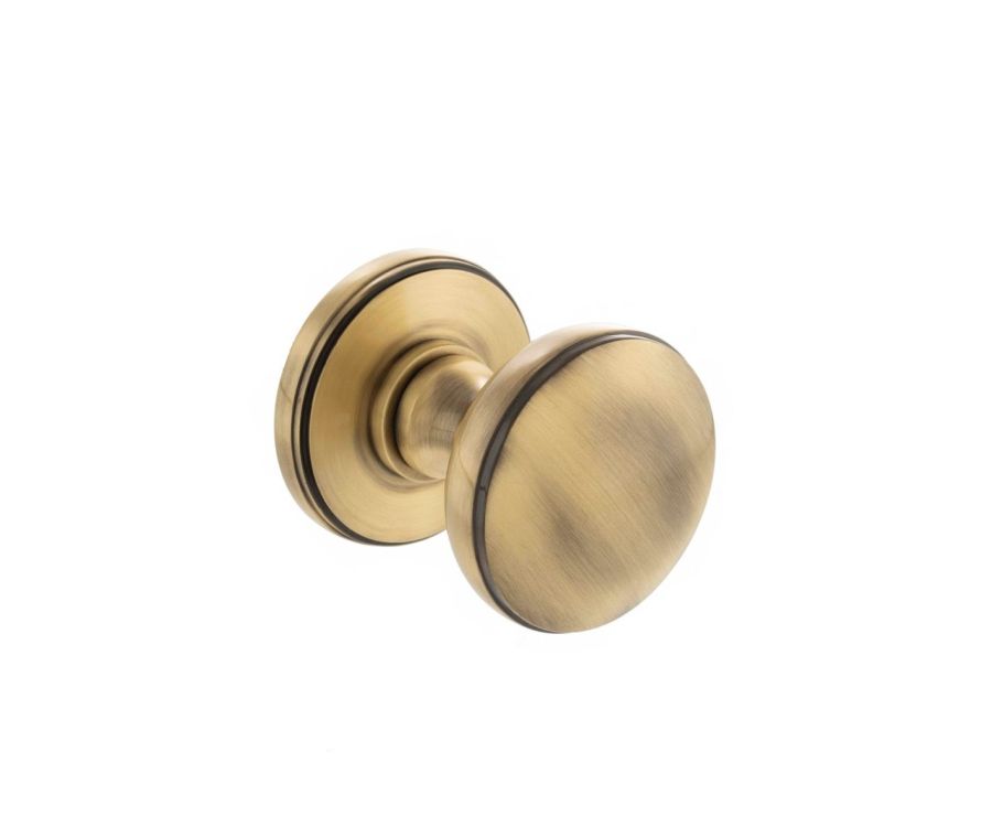 Set Millhouse Antique Brass Edison Mushroom Mortice Knob | MH400DMKAB