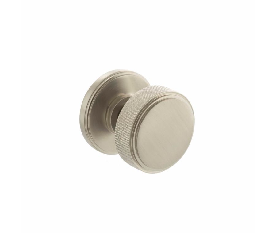 Set Millhouse Satin Nickel Harrison Knurled Mortice Knob | MH450KSMKSN