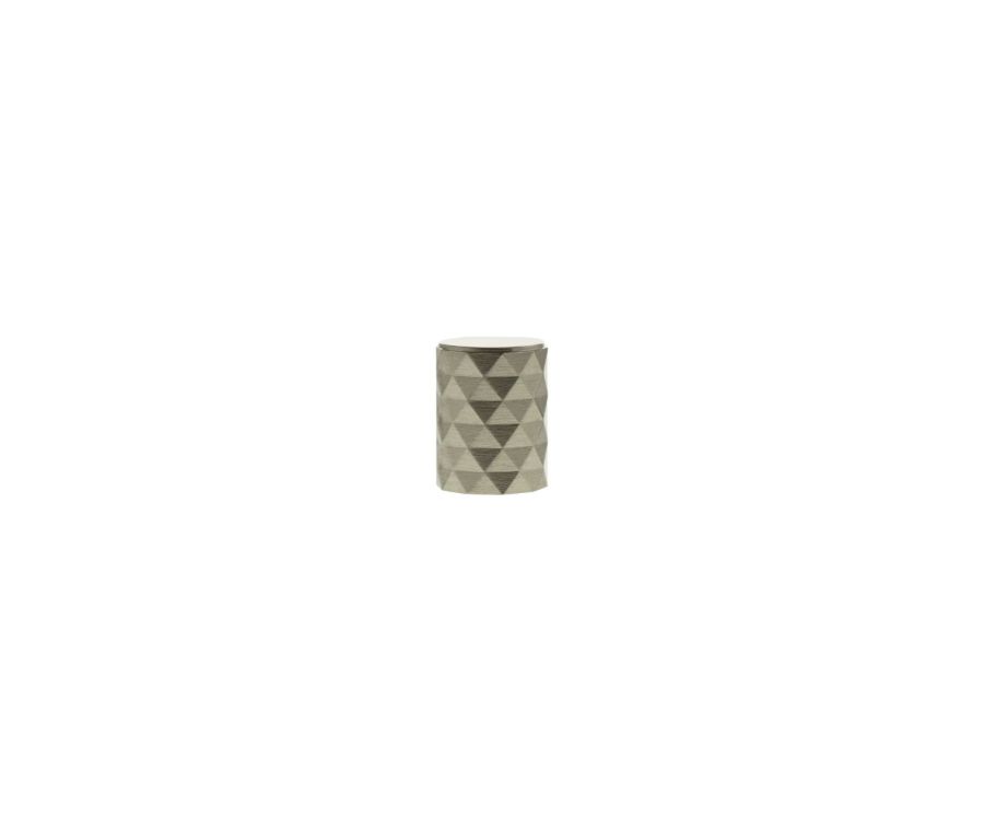 Satin Nickel Chrysler Diamond Cylindrical Cabinet Knob | MHCD1420SN