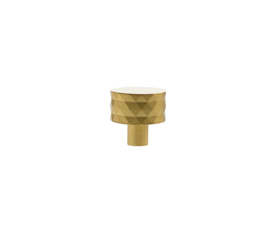 Satin Brass Chrysler Diamond Cabinet Knob | MHCD1530SB