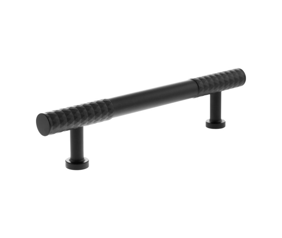 Matt Black 128mm Chrysler Diamond T Bar Cabinet Handle | MHCD17128MB