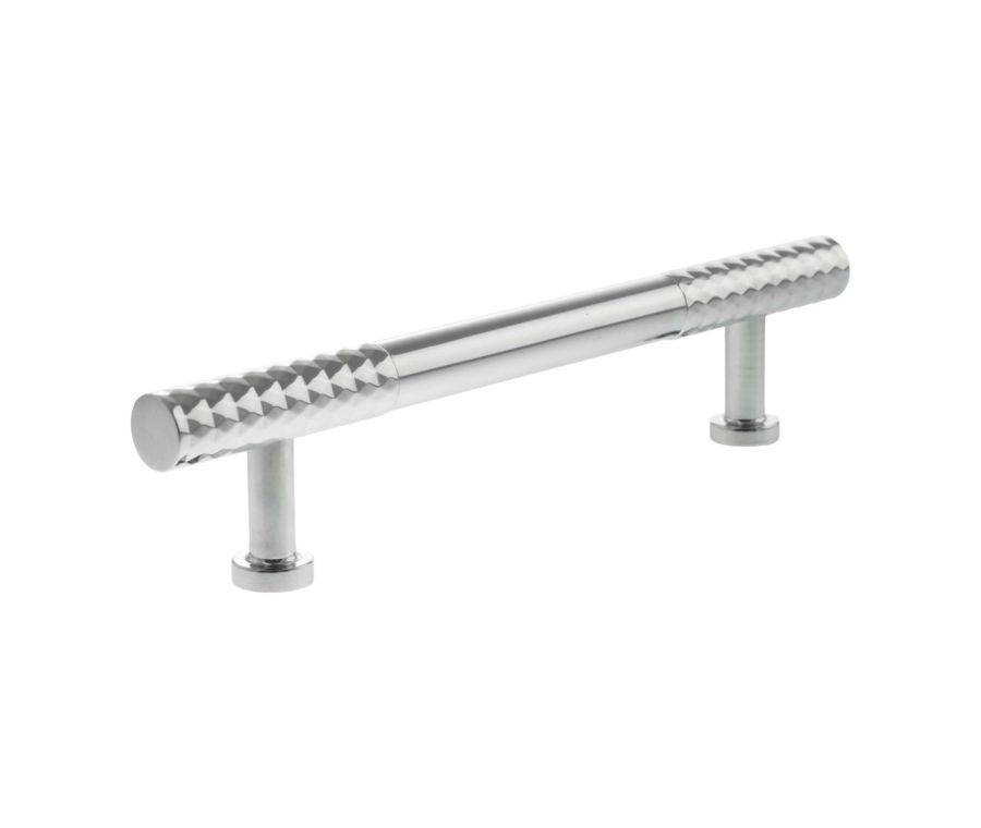 Polished Chrome 128mm Chrysler Diamond T Bar Cabinet Handle | MHCD17128PC
