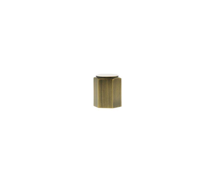 Antique Brass Pennington Hexagonal Cabinet Knob | MHCH1420AB