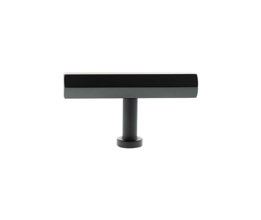 Matt Black Pennington Hexagonal T Bar Cabinet Knob | MHCH1675MB