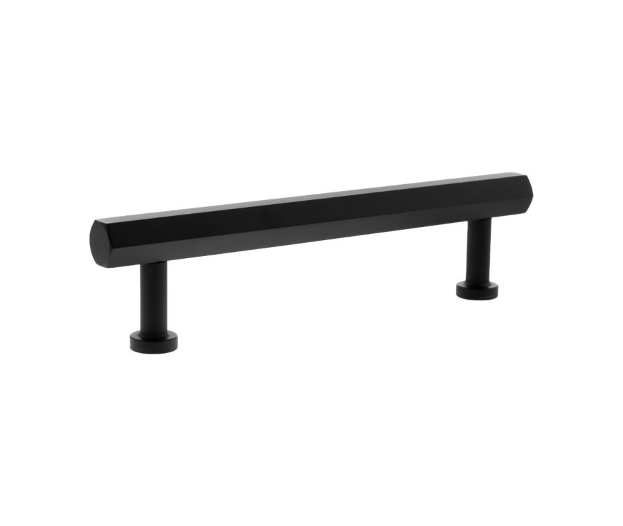 Matt Black 128mm Pennington Hexagonal Cabinet Handle | MHCH17128MB