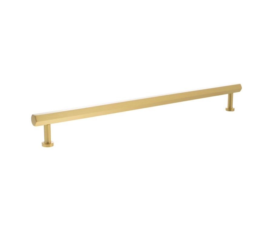 Satin Brass 320mm Pennington Hexagonal Cabinet Handle | MHCH17320SB
