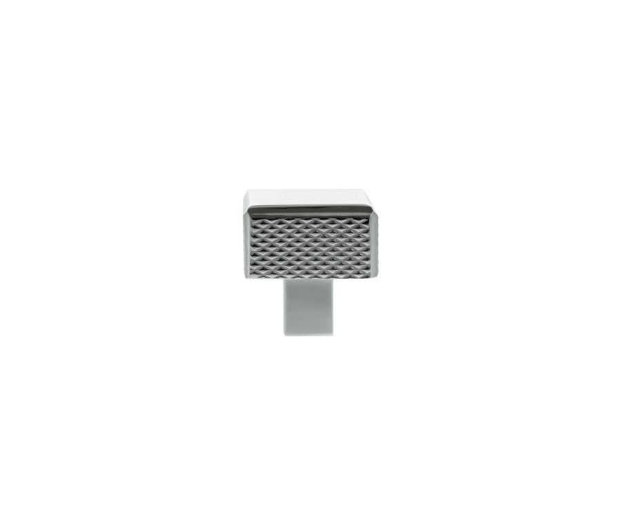 Polished Chrome Eiffel Knurled Square Cabinet Knob  | MHCK1230PC