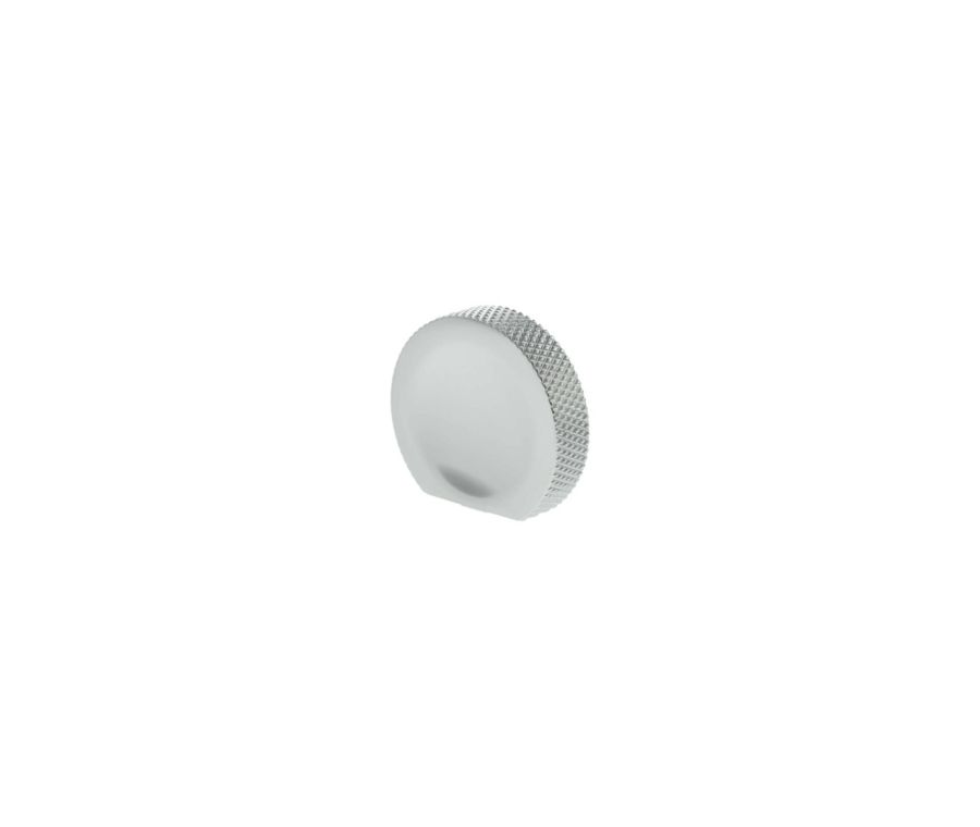 Polished Chrome Eiffel Knurled Flat Round Disc Knob  | MHCK1338PC