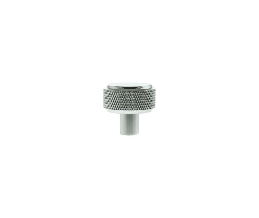Polished Chrome Eiffel Knurled Round Cabinet Knob | MHCK1532PC