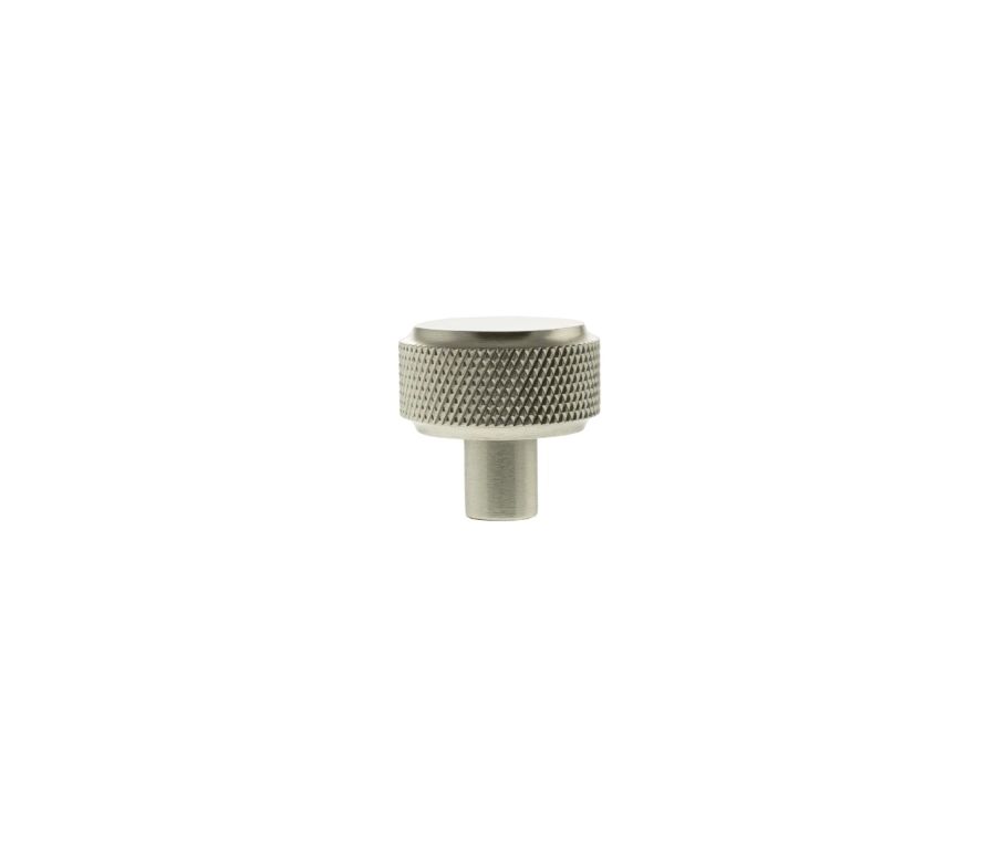 Satin Nickel Eiffel Knurled Round Cabinet Knob | MHCK1532SN