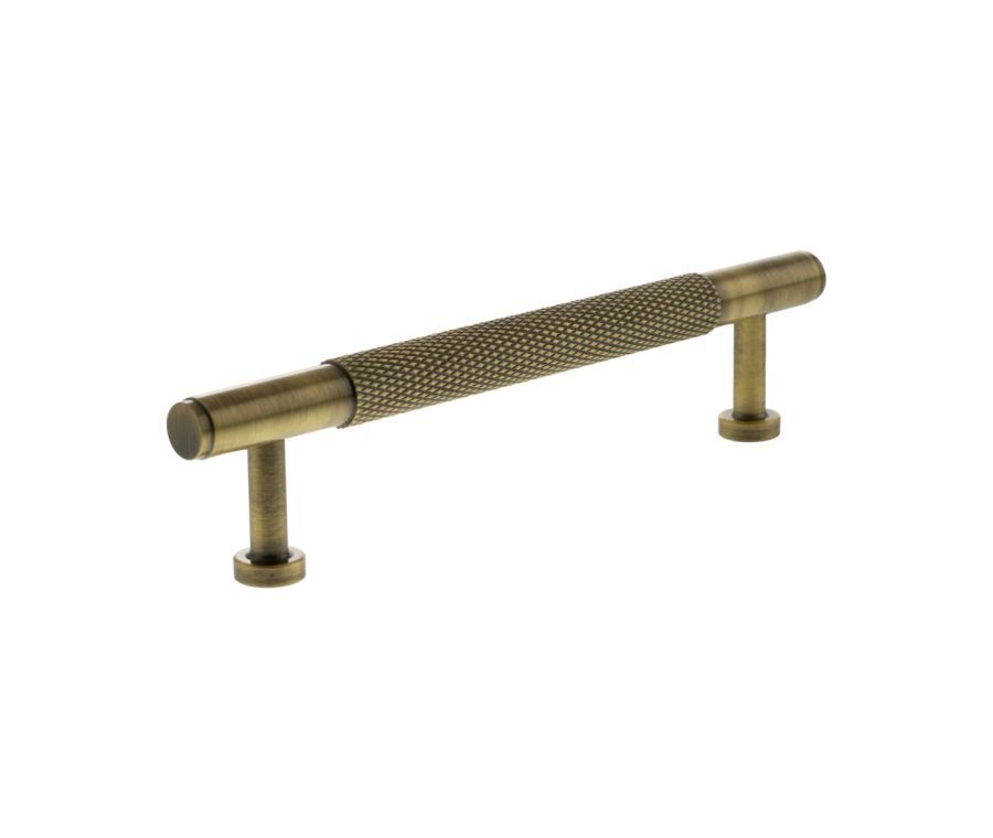 Antique Brass 128mm Eiffel Knurled Cabinet Pull Handle  | MHCK17128AB