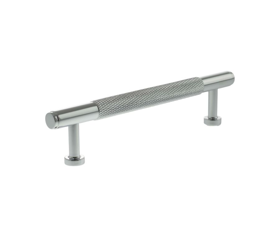 Polished Chrome 128mm Eiffel Knurled Cabinet Pull Handle  | MHCK17128PC