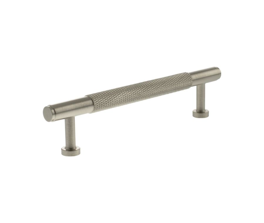 Satin Nickel 128mm Eiffel Knurled Cabinet Pull Handle  | MHCK17128SN