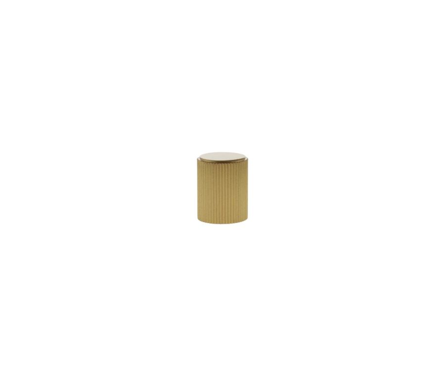 Satin Brass Battersea Linear Cylinder Cabinet Knob | MHCL1420SB