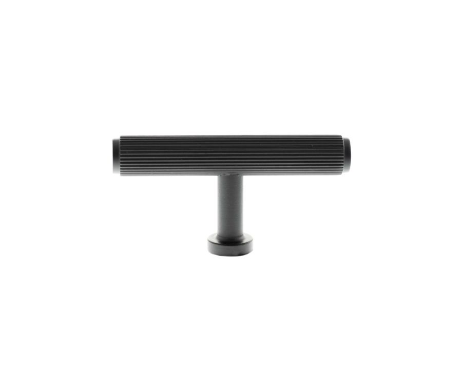 Matt Black Battersea Linear  T Bar Cabinet Knob | MHCL1675MB