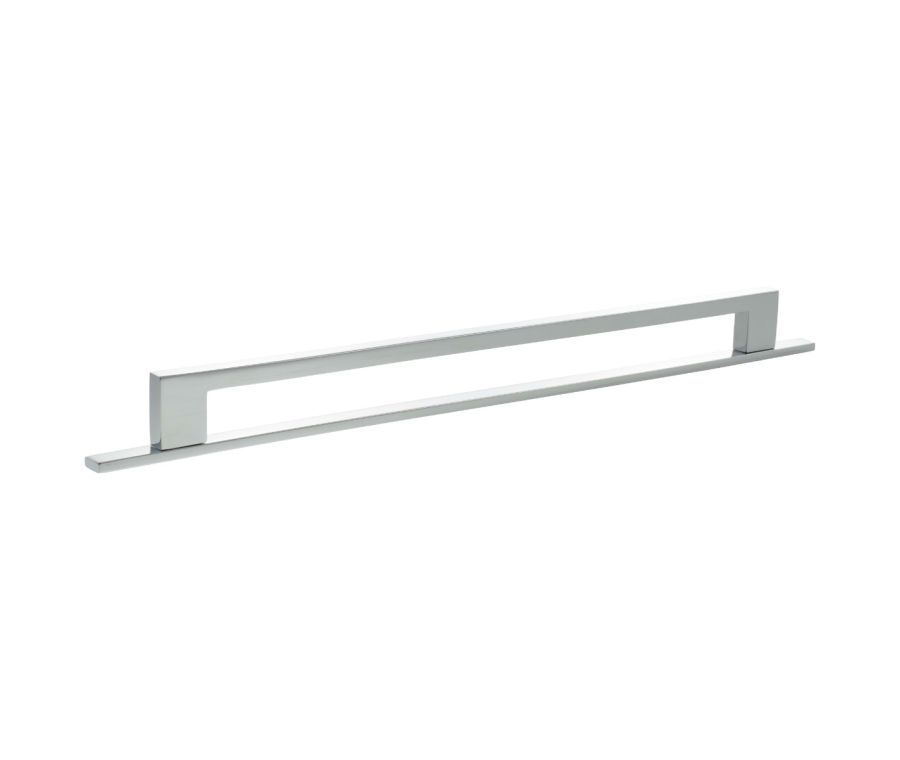 Empire Slim Cabinet Pull Handle on Plate 320mm - Polished Chrome