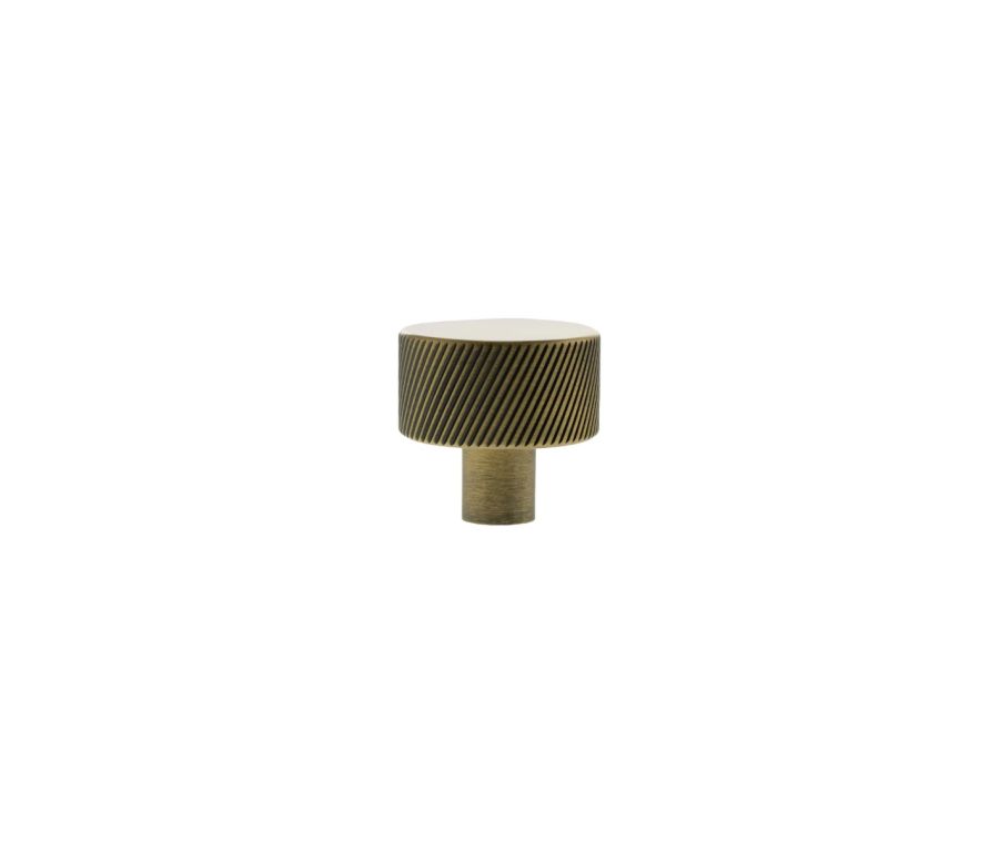 Antique Brass Paddington Spiral Round Cabinet Knob | MHCS1532AB