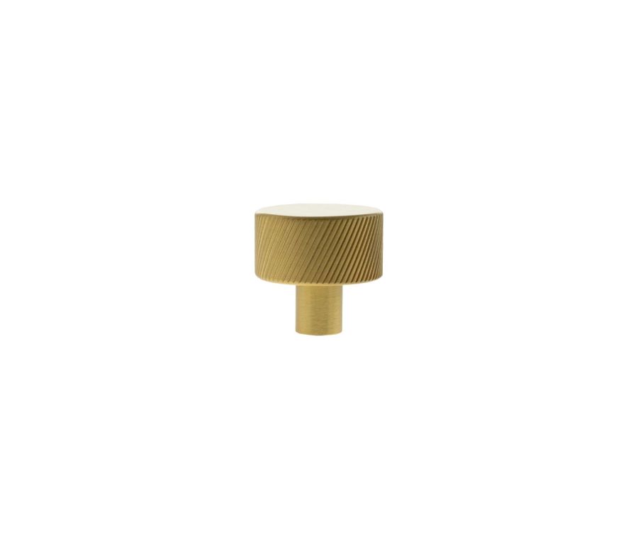 Satin Brass Paddington Spiral Round Cabinet Knob | MHCS1532SB