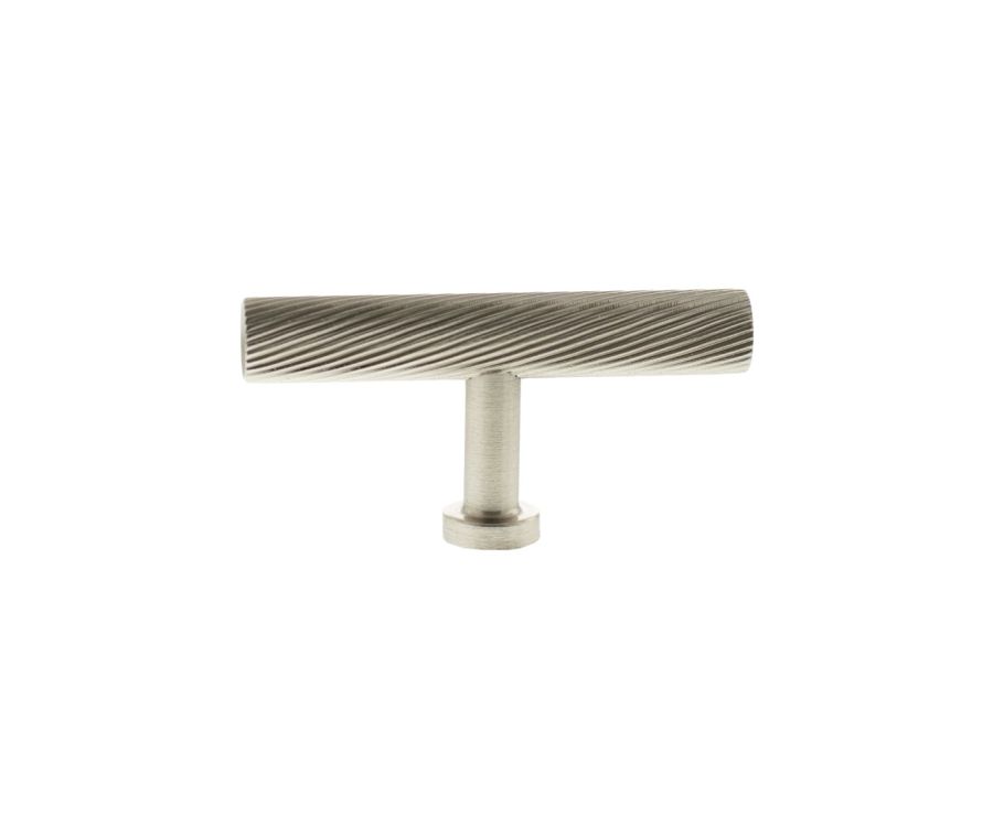 Satin Nickel Paddington Spiral T Bar Cabinet Knob | MHCS1675SN