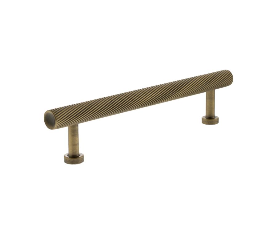 Antique Brass 128mm Paddington Spiral Cabinet Pull Handle | MHCS17128AB