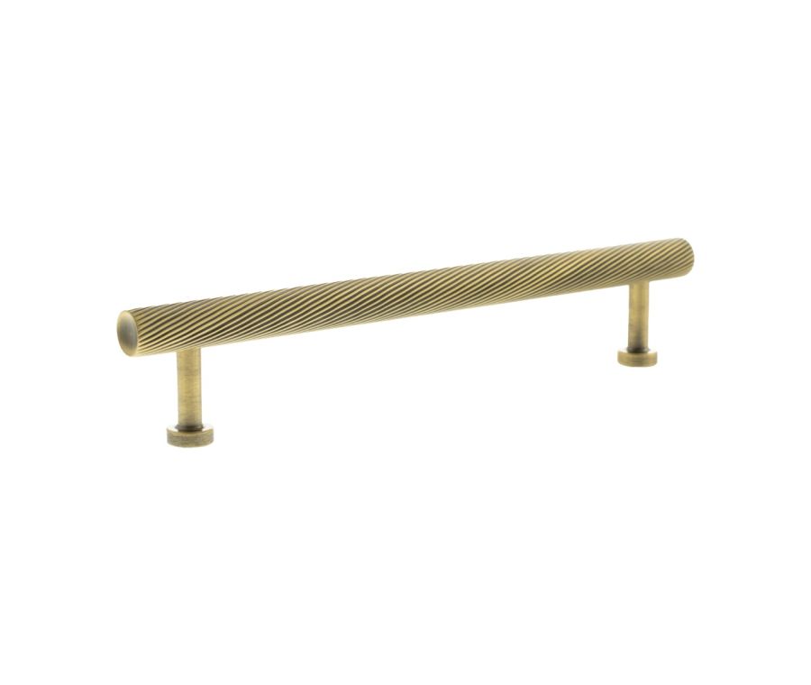 Antique Brass 160mm Paddington Spiral Cabinet Pull Handle | MHCS17160AB