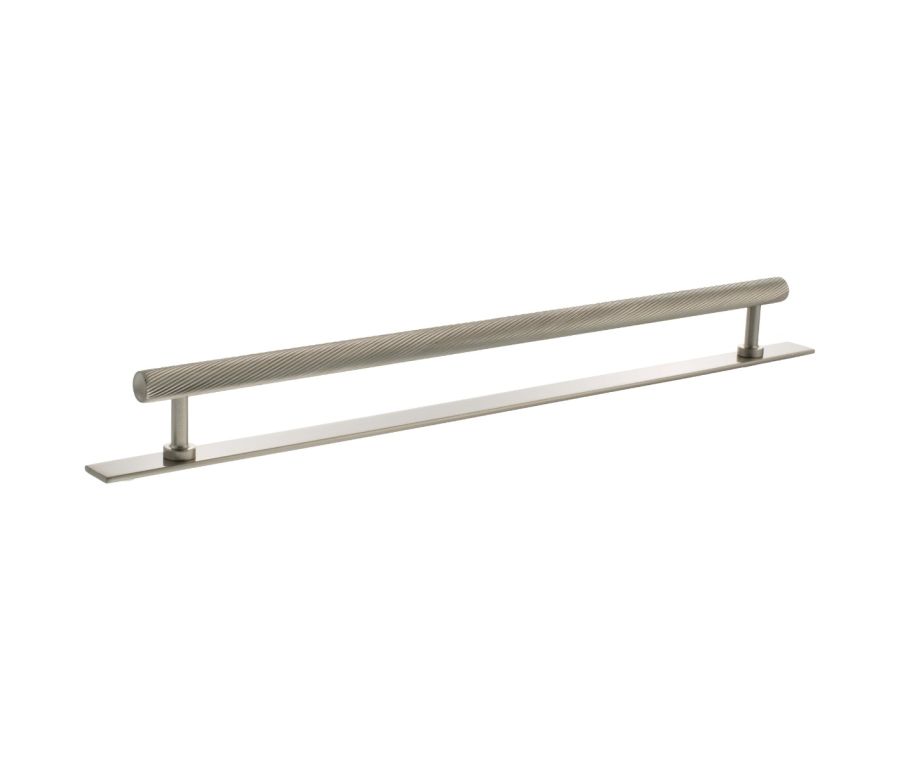 Paddington Spiral Cabinet Pull Handle on Plate 320mm - Satin Nickel