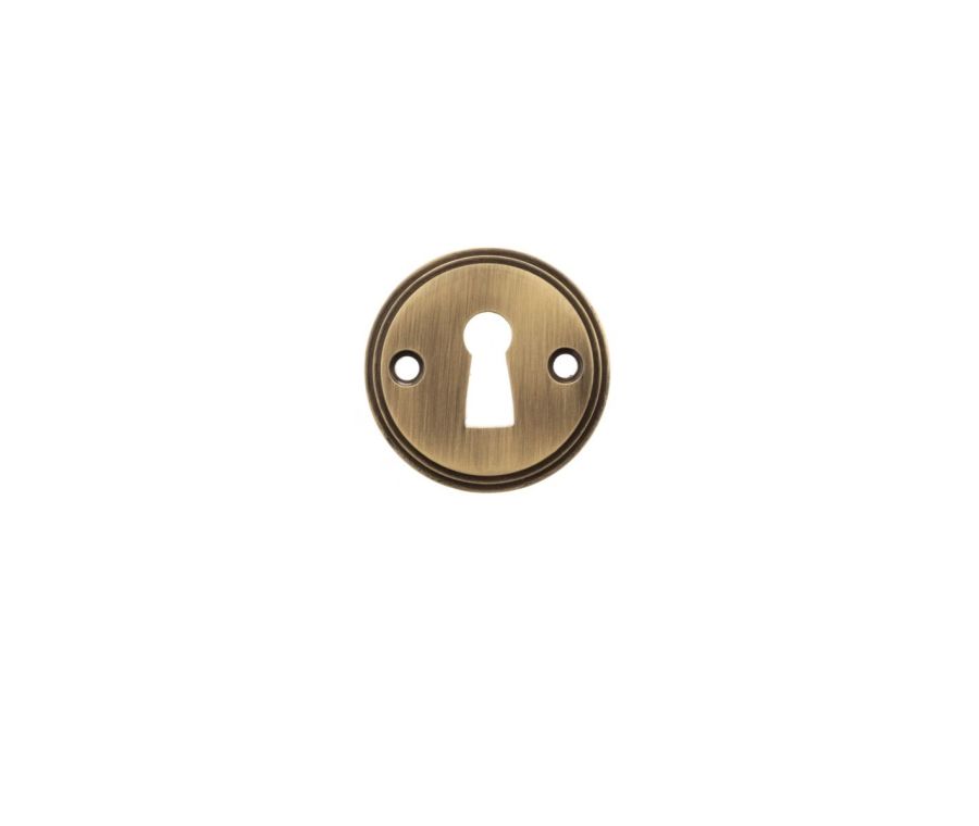 Millhouse Antique Brass Open Key Escutcheon | MHRKEAB