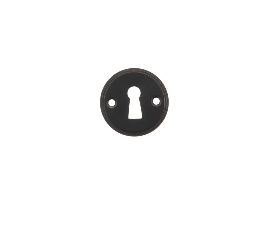 Millhouse Matt Black Open Key Escutcheon | MHRKEMB