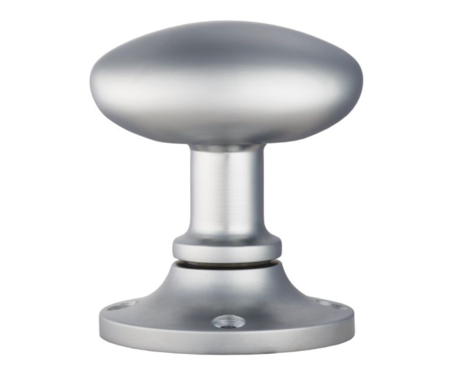 Satin Chrome Oval Mortice Knob Furniture | MK001SC
