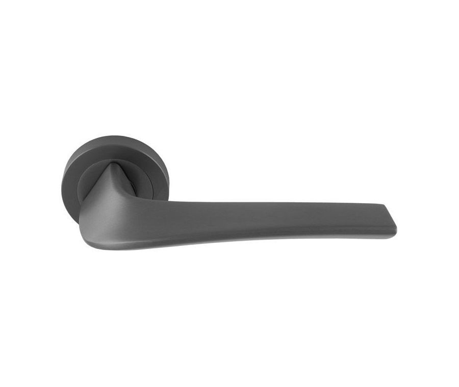 Set Manital Anthracite Master Lever Furniture on round rose | MS5ANT