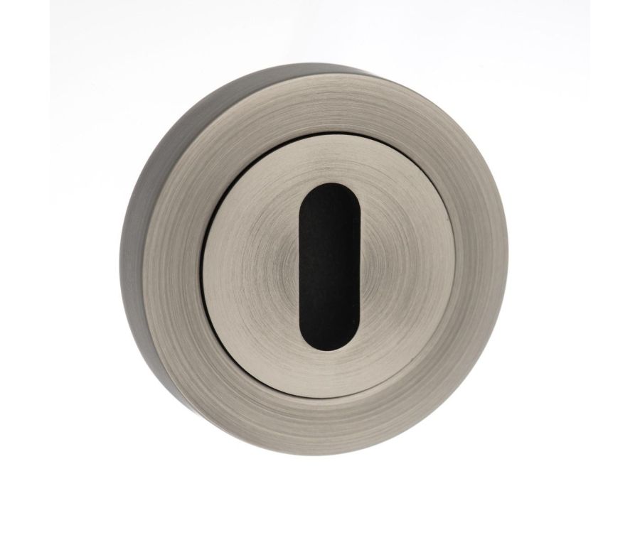 Pair Matt Gun Metal Old English Standard Key Escutcheon | OEESCKMBN