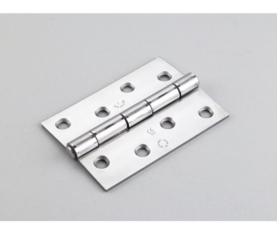 Pair Nico 451 Grade 7 Strong Fixed Pin Butt Hinge Square Corners 100x73mm
