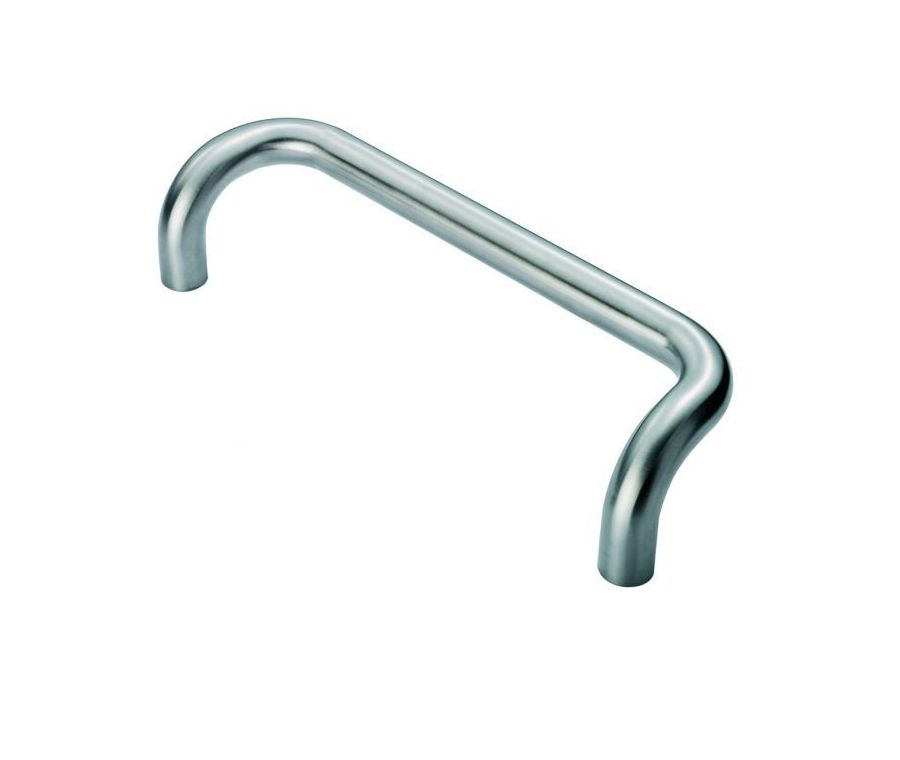 300 x 25mm Satin Stainless Steel Steelworx Cranked Pull Handle | PBC1300SSS