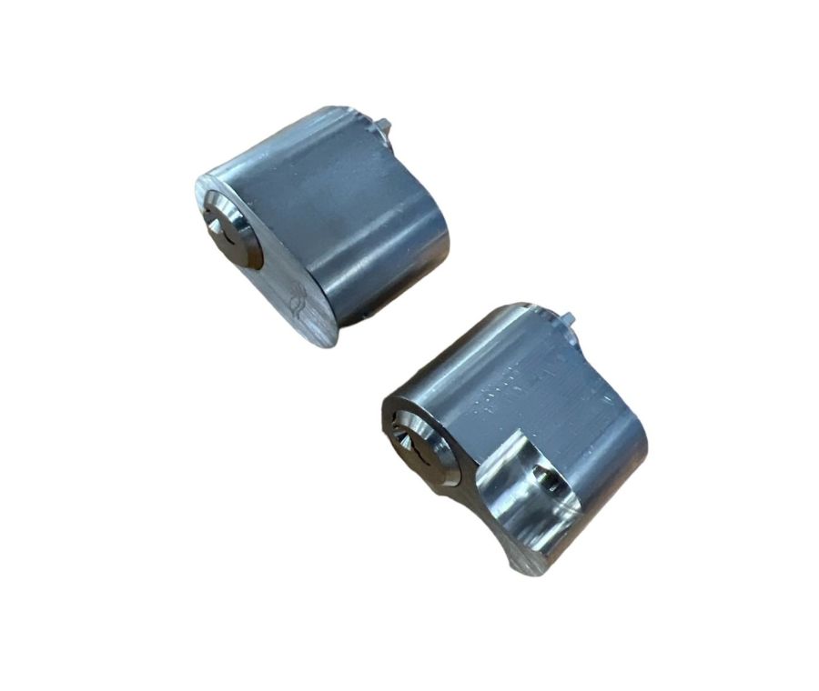 Pair Nickel Plated Evva Scandinavian Cylinder (Internal/External)