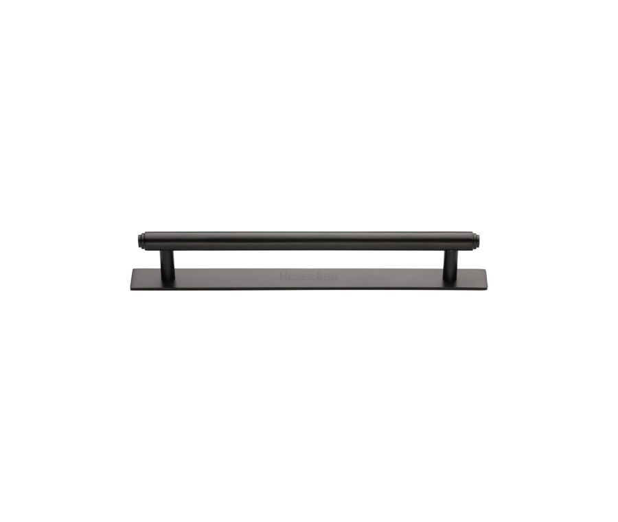 Heritage Brass Matt Bronze Step Cabinet Pull Handle with Plate 96mm