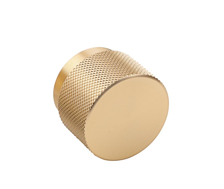 Brushed Dark Brass 38mm Graf Knurled Cupboard Knob | 106.66.101