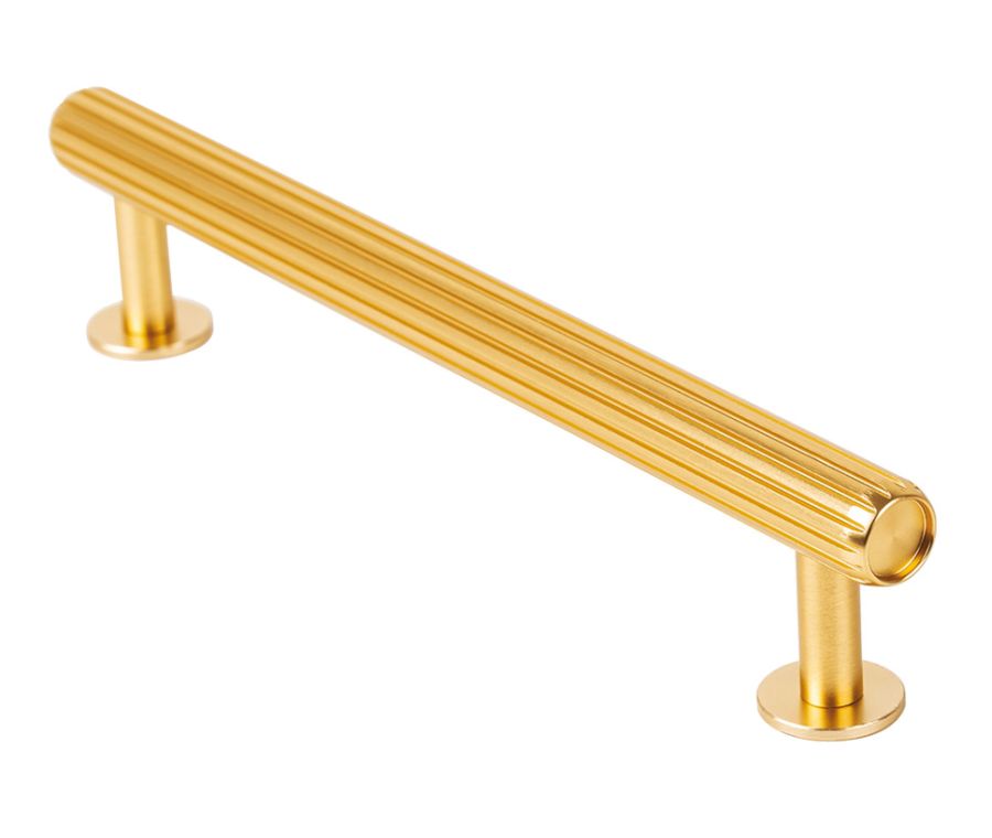 Brushed Brass 160mm Rille Cabinet Handle | 101.20.810