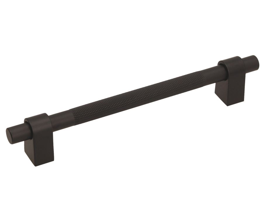 Matt Black 160mm Salzano Knurled Cabinet Handle | 105.07.050
