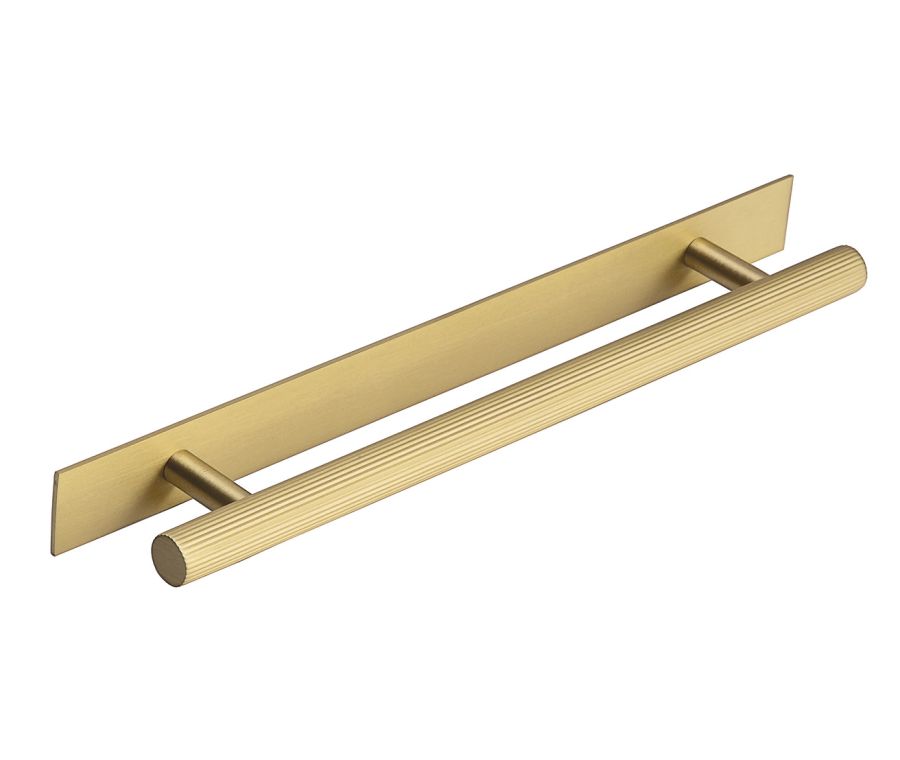 Satin Brass 160mm Langham Lined Cabinet Handle  | 100.27.083